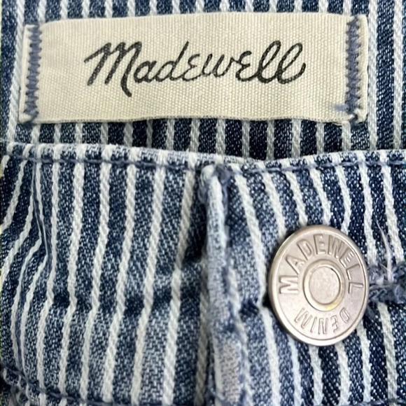 Madewell 9" Mid-Rise Skinny Jeans in Piper Stripe - Size 25 - Picture 5 of 7